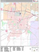 Waukesha Wall Map Zip Code