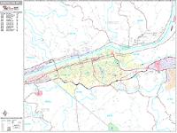 Huntington Wall Map Zip Code