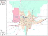 Cheyenne Wall Map Zip Code