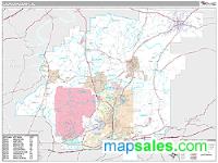 Calhoun County, AL Wall Map Zip Code