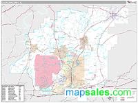 Calhoun County, AL Wall Map