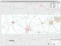 Geneva County, AL Wall Map Zip Code