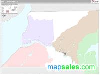 Bristol Bay County, AK Wall Map Zip Code