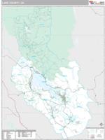 Lake County, CA Wall Map Zip Code