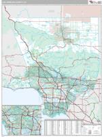 Los Angeles County, CA Wall Map Zip Code