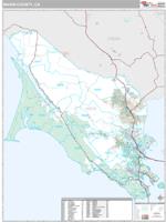 Marin County, CA Wall Map Zip Code