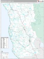 Mendocino County, CA Wall Map Zip Code