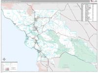 San Luis Obispo County, CA Wall Map Zip Code