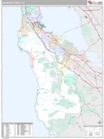 San Mateo County, CA Wall Map Zip Code