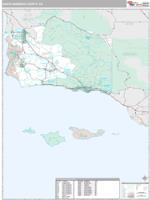Santa Barbara County, CA Wall Map Zip Code