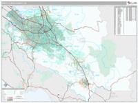 Santa Clara County, CA Wall Map Zip Code