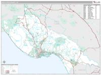 Santa Cruz County, CA Wall Map