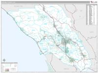 Sonoma County, CA Wall Map Zip Code