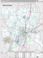 Hartford County, CT Wall Map Zip Code