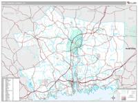 New London County, CT Wall Map Zip Code