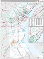 New Castle County, DE Wall Map Zip Code