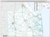 Sussex County, DE Wall Map Zip Code