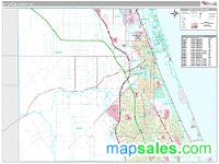 St. Lucie County, FL Wall Map Zip Code