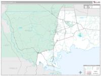 Wakulla County, FL Wall Map Zip Code