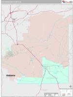 Chattahoochee County, GA Wall Map Zip Code