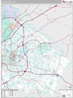 DeKalb County, GA Wall Map Zip Code