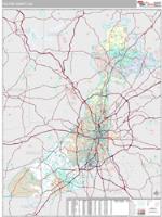 Fulton County, GA Wall Map Zip Code