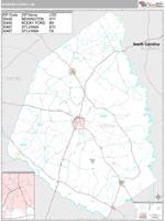Screven County, GA Wall Map Zip Code