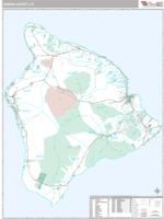 Hawaii County, HI Wall Map Zip Code