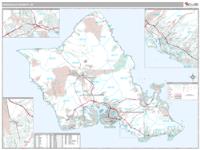 Honolulu County, HI Wall Map Zip Code