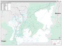 Idaho County, ID Wall Map Zip Code