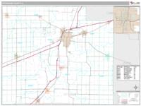 Effingham County, IL Wall Map Zip Code