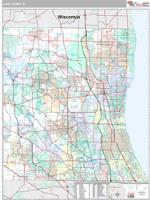 Lake County, IL Wall Map