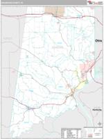 Dearborn County, IN Wall Map Zip Code