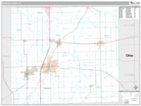 DeKalb County, IN Wall Map Zip Code