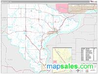 Lee County, IA Wall Map Zip Code