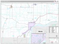 Muscatine County, IA Wall Map Zip Code