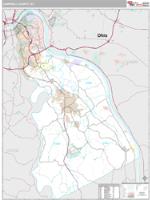 Campbell County, KY Wall Map Zip Code