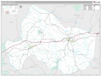 Carter County, KY Wall Map Zip Code