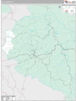 Clay County, KY Wall Map Zip Code