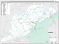 Letcher County, KY Wall Map Zip Code