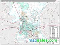 E. Baton Rouge County, LA Wall Map Zip Code