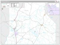 Jackson County, LA Wall Map Zip Code