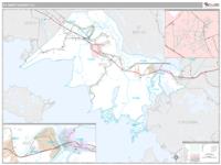 St. Mary County, LA Wall Map Zip Code