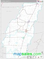 W. Carroll County, LA Wall Map Zip Code