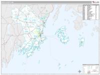 Knox County, ME Wall Map Zip Code