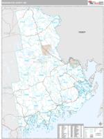 Washington County, ME Wall Map Zip Code