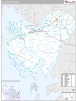 Dorchester County, MD Wall Map Zip Code