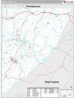 Garrett County, MD Wall Map Zip Code