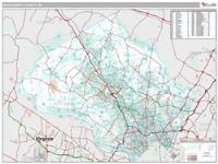 Montgomery County, MD Wall Map Zip Code
