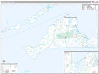 Dukes County, MA Wall Map Zip Code